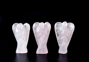 Figuras de Ángeles Talladas en Cuarzo Rosa de Primera Calidad al por Mayor, Gemas de Feng Shui para Sanación Metafísica y Decoración del Hogar - Product Image 6