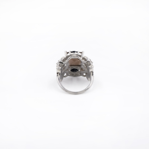 Bague en argent sterling 925 avec quartz rose naturel, plaqué rhodium, bijoux fins OEM ODM - Product Image 5