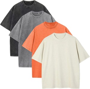 Oversized <b>Tshirts</b> for Men's Acid Wash Cotton Tee Shirts Baggy Boyfriend Vintage Streetwear Tops <b>tshirt</b> - Product Image 2