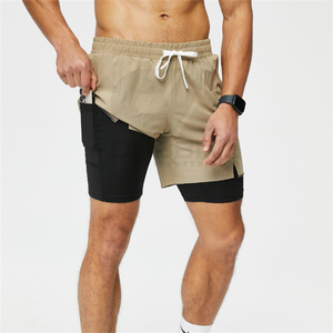 Shorts de sport pour homme à séchage rapide avec doublure respirante, étiquette personnalisée, motif uni, shorts de fitness - Product Image 5