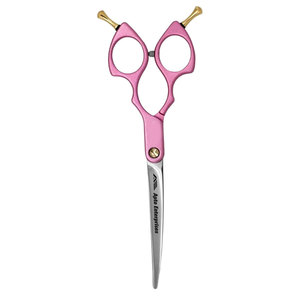 <b>Dog</b> and Cat Grooming <b>Scissors</b> in Pink Premium Pet Hair Cutting Shears with Adjustable Tension Screw Ergonomic Handle - Product Image 3
