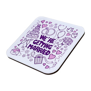 Imán Acrílico Cuadrado Morado para Refrigerador, Accesorios de Boda, Adhesivo para Casarse - Product Image 3