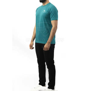 T-shirt homme à manches courtes, nouveau design, dernière mode, décontracté, 100% coton, couleur personnalisée, en vente - Product Image 2
