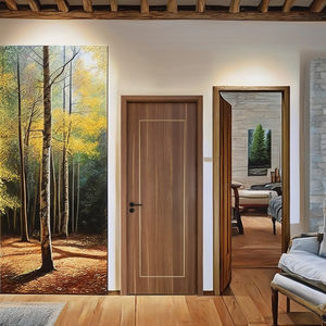 Nouveau Design Texture Simple pour Intérieur En Bois WPC Porte Étanche Composite Pour Chambre Cuisine Hôtel - Product Image 4