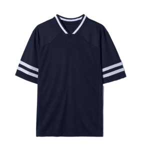 Maillot de baseball unisexe noir à col en V, manches courtes, en polyester respirant, coupe classique, pour toutes les saisons - Product Image 3