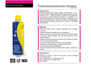 Peinture <span class=keywords><strong>de</strong></span> <span class=keywords><strong>démoulage</strong></span> industrielle en <span class=keywords><strong>spray</strong></span>, formule non tachante compatible pour plastiques ABS, PS et caoutchouc – Outil <span class=keywords><strong>de</strong></span> production efficace - Product Image 3