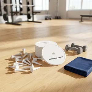 <b>Cricket</b> Ground Boundary Marker Kit with <b>White</b> Dot Discs and Plastic Pegs for Field Marking Training and Match Setup - Product Image 2