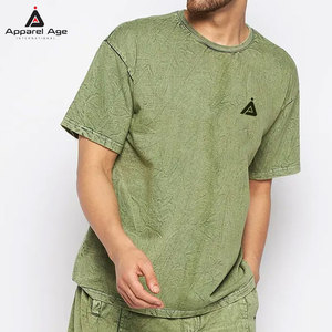 ออกแบบโลโก้ของคุณเองบนเสื้อยืดผู้ชายแบบย้อมสีเอซิด ผ้าฝ้าย 100% ทรงหลวม สวมใส่สบาย ดีไซน์ล่าสุด เสื้อยืดย้อมสีเอซิดสำหรับผู้ชาย - Product Image 2