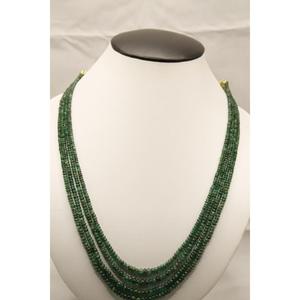 Cuentas de Esmeralda de Zambia, 4 Hilos, 4 Líneas, Piedra Verde Suelta para Hacer Collares, TATIWALAS GEMS JEWELLERY, Tercera Marca - Product Image 1