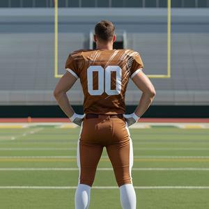 Jersey y pantalones de fútbol americano de corte ajustado para hombre, MOQ bajo, precio razonable, manga corta, talla grande. - Product Image 2