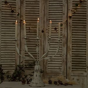 Decorazioni per la casa eleganti in metallo Vintage portacandele in metallo romantico matrimonio decorazioni candelabri Festive lanterne a candela - Product Image 2