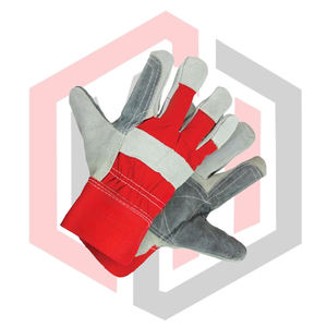Gants de travail en cuir rouge et gris, résistants aux déchirures, respirants, antistatiques, paume en cuir, pour la lutte contre les incendies, anti-impact, anti-coupure - Product Image 2