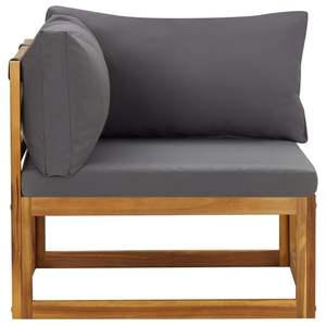 2pcs Dark Gray <b>Corner</b> Sectional Sofas with <b>Cushions</b> Patio Furniture Set - Product Image 3