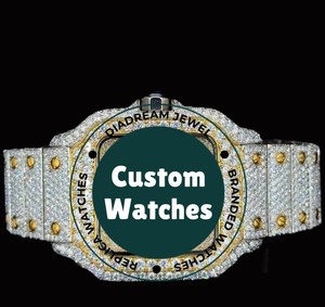 Reloj de Cuarzo de Colección de Marca para Hombre, de Alta Calidad, con Esfera Cuadrada de Diamante Moissanite de Dos Tonos y Números Romanos - Product Image 1