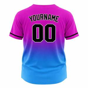 เสื้อแข่งเบสบอลอเมริกันหญิง |   เสื้อกีฬาดีไซน์ไล่เฉดสี |   เสื้อทีมแบบมีเอกลักษณ์เฉพาะตัว - Product Image 2