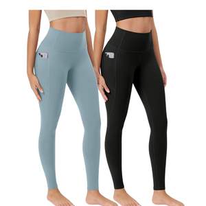 Leggings de sport pour femmes, coupe sculptante, taille haute, extensibles, pour la course à pied, l'entraînement, les activités sportives, avec poche latérale - Product Image 5