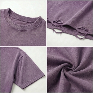 T-shirt vintage en coton épais délavé, coupe ample et décontractée, pour usage quotidien, écologique, 230g - Product Image 6