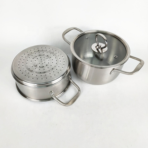 Advanced Stainless Steel <b>Steamer</b> Pot With Multi Layer Bottom Tempered Glass Lid Comfortable Side Handles - Product Image 6