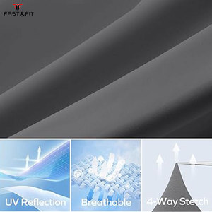 เสื้อแรชการ์ดแขนยาวผู้ชาย โพลีเอสเตอร์/ไนลอน แห้งเร็ว ระบายอากาศ ป้องกันรังสียูวี พิมพ์โลโก้ตามสั่ง ขายส่ง - Product Image 4