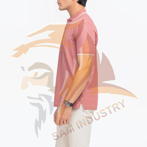 เสื้อโปโลผู้ชายแบบสลิมฟิต ถักทอเนื้อผ้าแน่น ระบายอากาศได้ดี เหมาะสำหรับใส่ในฤดูร้อน รับผลิตตามสั่งขายส่ง - Product Image 4