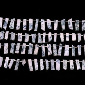 ลูกปัดอัญมณีสีเขียวมอสธรรมชาติรูปทรงเรียบ8นิ้วทำด้วยมือสำหรับทำเครื่องประดับสร้อยคอสร้อยข้อมือ - Product Image 2