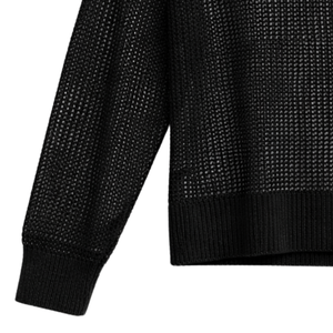 Suéter de punto de malla de lino para mujer, ligero, transpirable, de manga larga, jersey de verano, informal, elegante, a la moda - Product Image 5