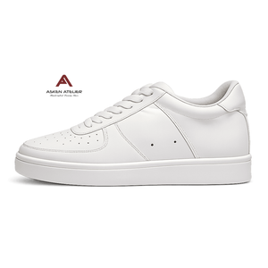 Zapatillas Deportivas Asken Atelier Blancas de Piel Genuina, de Caña Baja, con Cordones, Acolchadas, Ligeras, Antideslizantes, con Tacón Oculto - Product Image 5
