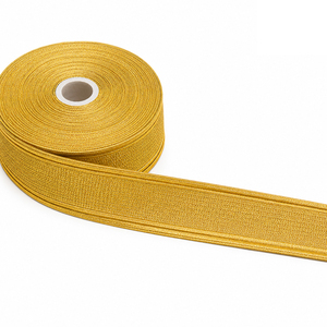 Ruban tissé décoratif personnalisé en or et argent métallisé pour uniformes, costumes et accessoires vestimentaires - Product Image 1