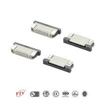 Connecteur FPC FFC pas de 0,8 mm H2.5, contact supérieur semi-blindé, 8 broches, SMT, plaqué étain, fabricant de connecteurs de câbles plats pour PCB