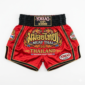 Shorts de Muay Thai en gros pour hommes et femmes, en satin polyester, avec logo personnalisé, shorts de boxe, fournisseur OEM ODM - Product Image 1
