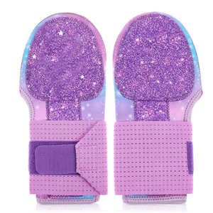 Guantes de Béisbol WARPRO INDUSTRY con Protección de Palma Morada Brillante, Duraderos, para Lanzar con la Mano Derecha, Correa Ajustable, Dedos Descubiertos, Tejido de Punto - Product Image 1