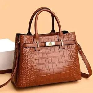 Contemporary Faux Leather <b>Handbag</b> For Women Featuring Fashionable Everyday Carry Style Elegant Purse For Work Outfits Shopping - Product Image 2