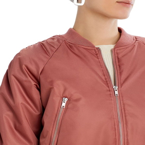 Custom Ladies Model Wear Fashionable Stylish Breathable Embroidery Letter Custom Logo Nylon Canvas Windproof Eco-Friendly Bomber - Product Image 5