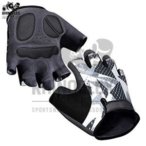 Gants de cyclisme de haute qualité, rembourrés, demi-doigts, respirants, antidérapants, pour l'entraînement en extérieur - Product Image 2