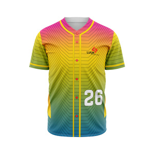 Camisetas de Béisbol/Sóftbol Personalizadas con Logotipo, Transpirables, de Secado Rápido, Unisex, para Adultos, 100% Poliéster, Impresión por Transferencia de Calor - Product Image 4