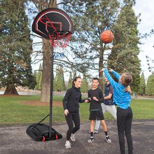 Canasta de Baloncesto Portátil con Ruedas, Tablero de Vidrio Templado Plegable, 2 Redes para Entrenamiento en Interiores, Exteriores, Escuelas y Parques - Product Image 6