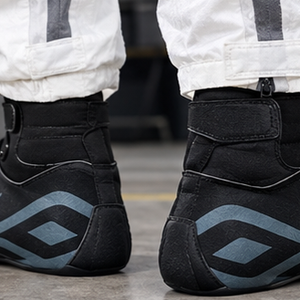 Bottes de moto montantes en cuir véritable avec semelle extérieure en caoutchouc, fermeture auto-agrippante, antidérapantes, bout fermé, légères et respirantes - Product Image 2