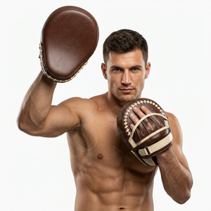 Guantes de Boxeo de Cuero de Alta Calidad y Rendimiento, Almohadillas de Entrenamiento con Absorción de Impactos para Kickboxing y Fitness, Almohadillas Duraderas - Product Image 3