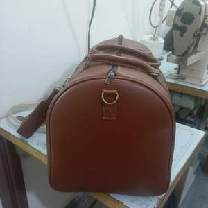 Sac de voyage en cuir véritable, léger, avec fermeture éclair, grande capacité, style vintage - Product Image 2