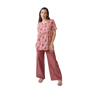 Camisa Estampada para Mujer, Blusa Casual con Botones al Frente para Venta al por Mayor en Boutique - Product Image 1