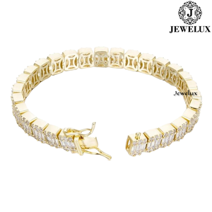 Export Quality Gold Plated Moissanite Diamond Tennis Bracelet Hip Hop Jewelry for <b>Men</b> Women Indian Supplier for Export - Product Image 3