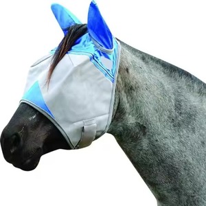 Horse Fly Veil Masks with Ears Head Coverage Smooth Elastic Fabric UV Protection for Summer Insect Prevention Customizable - Product Image 4