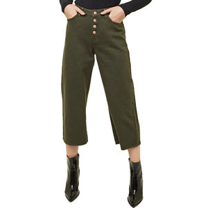 Nuevos Jeans Casuales de Mujer, Personalizados con Logotipo, 100% Algodón Denim Lavado, Ajustados, Cintura Media, Resistentes al Viento, Bordados, Largura al Tobillo - Product Image 5