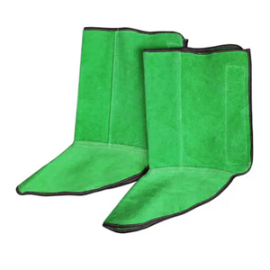 Protège-jambes de soudeur en cuir de vachette pleine fleur de qualité supérieure pour la protection industrielle et la sécurité au travail - Product Image 3
