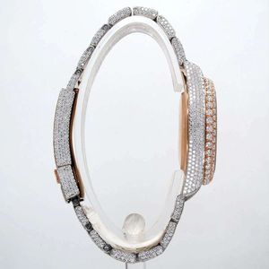 นาฬิกาเพชร Splendid Gift Jewelry ขนาด 28 มม. ระบบอนาล็อก เครื่อง ETA กันน้ำ 10 เมตร สายเงินประดับโมอิสซาไนต์ กระจกแซฟไฟร์ - Product Image 5