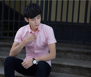 Customized Plain Plaid Raised Rubber Print Cotton/Bamboo Fiber Work Business Casual <b>Chinese</b> for Shirt - Product Image 6