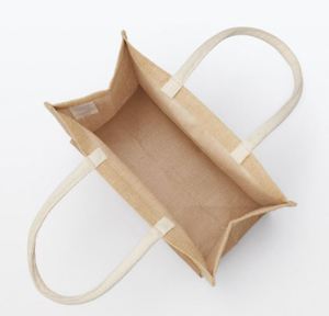 High Quality Extra Large <b>Jute</b> Box <b>Shopping</b> <b>Bag</b> with Gusset Rope Handle for Corporate Giveaways From India Supplier at Best Price - Product Image 2