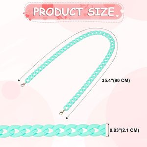 Correa de acrílico para bolso, cadena mate para bolso de hombro, correa de repuesto para bolso de mano con hebilla para bolso de mano, bolso de hombro - Product Image 4