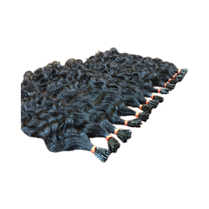 Extensiones de cabello humano indio natural 100%, paquetes de cabello crudo 100%, paquetes de cabello indio crudo de alta calidad disponibles en peluquería - Product Image 2