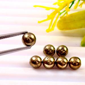 Esferas de pirita dorada natural de 10 mm, lisas, para sanación, piedras preciosas sueltas para fabricación de joyas, lote al por mayor, calidad AAA++ de tercera selección - Product Image 2